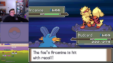 Ludwig starts to lose it after losing 2 Pokémon on Victory Road.