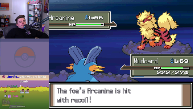 Ludwig starts to lose it after losing 2 Pokémon on Victory Road.