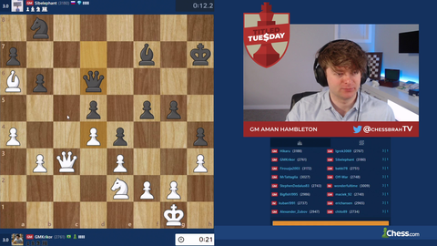 Chess GM hears his friend lose a game while hosting the tournament