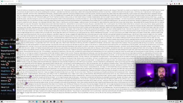 Destiny Shows An Email Sent to Him