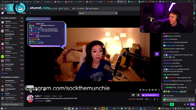 Blau gets ratiod by Fuslie's cat