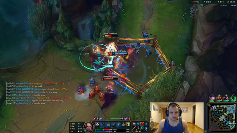 Tilted right out of his chair