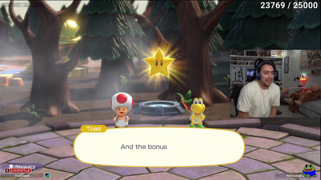 Mizkif loses Mario Party to Amouranth