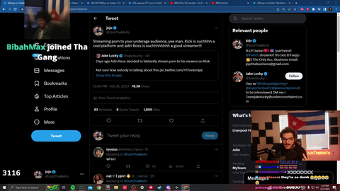 Twitch partner JoJo calls out Adin Ross and his advertising of Kick