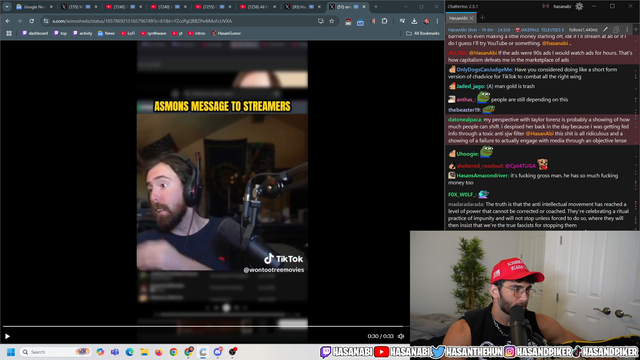Hasan says Asmongold is "playing with fire"