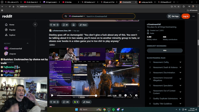 XQC comments on Destiny/Asmongold exchange