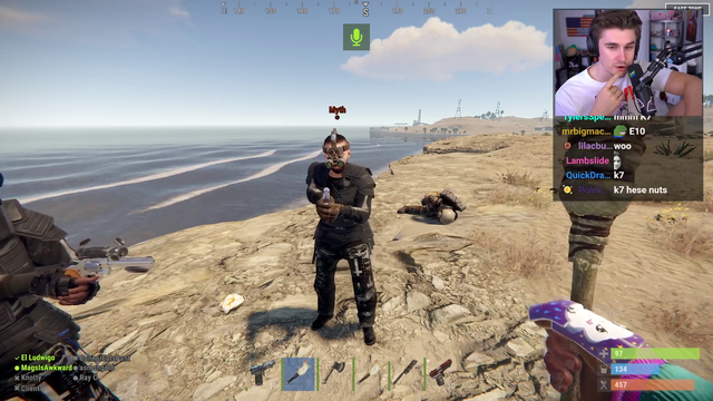 Ludwig has the biggest PepegaAim of anyone on the rust server