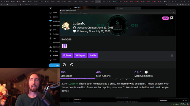 Asmon's thoughts on streamers like Cinna receiving tens of thousands of dollars worth of gifts from a viewer.
