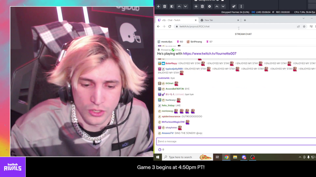 xQc Makes sure his chat enjoyed their stay even at a tournament