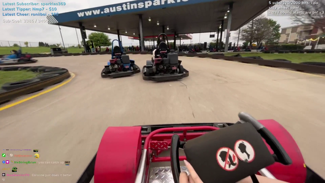 Toad Passes 3 other racers on an inline turn in MarioKart (1-Handed Turn)