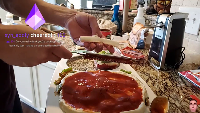 Erobb shows off his authentic Chicago Style Pizza