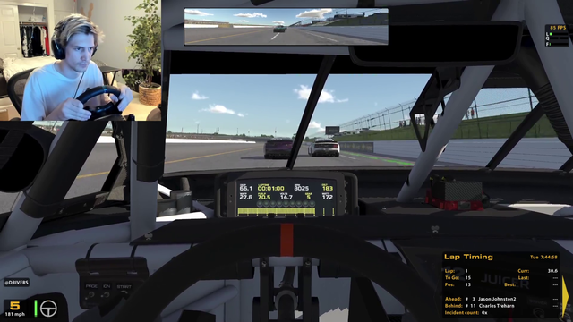 xQc tries nascar