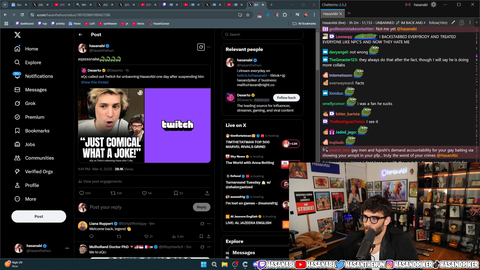 Hasan calls xQc a piece of shit