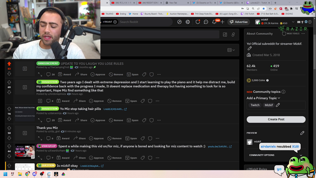 Mizkif explains why he doesn't go on Vacations
