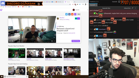 Pokimane does a Hasan impression