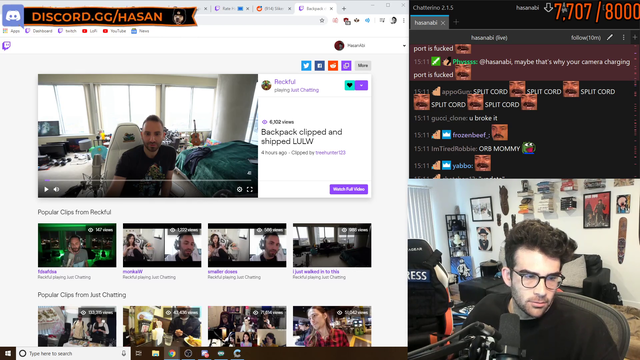 Pokimane does a Hasan impression