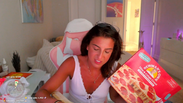 Pizza streamer nearly pukes taste testing frozen pizza