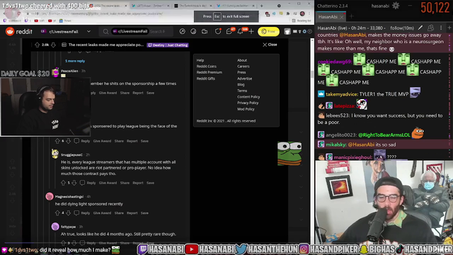 Hasan yells at people for donating