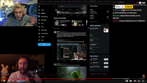 XQC on streamers helping Hasan out at the start