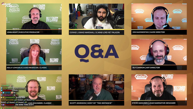 Esfand on Blizz Q&A panel