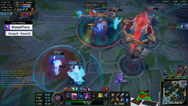 TF blade calm and collected on Twitch rivals