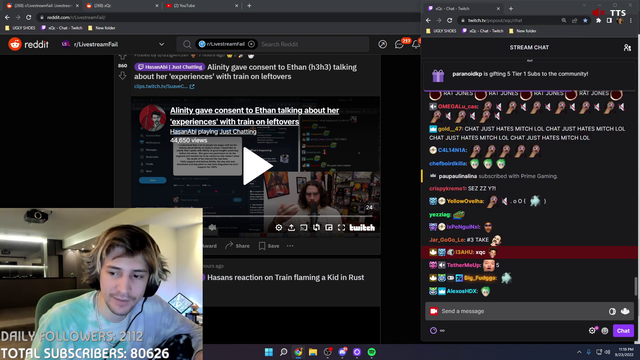 xQc on Mitch