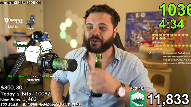 HBox pours Champagne on himself and celebrates after winning schooled and getting 1000+ subs