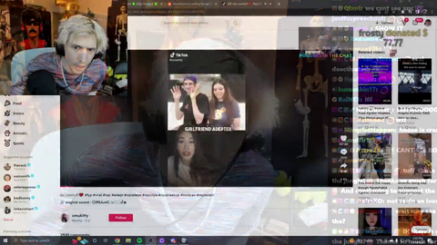 xQc watches a Tik Tok about him