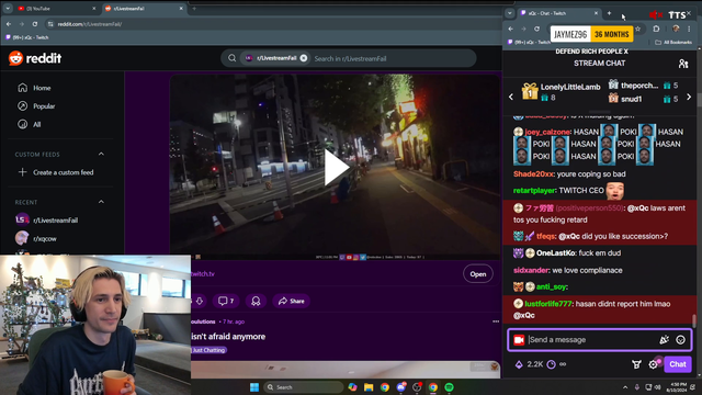 XQC says no one would care about Adin breaking FEC rules if Hasan didnt say anything about it 
