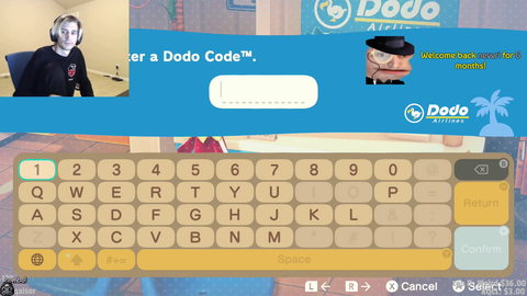 xQc covers the sound coming from the virtual keyboard to avoid leaking the code