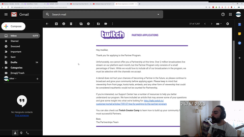 Sliker read the partner application on why he is not partner
