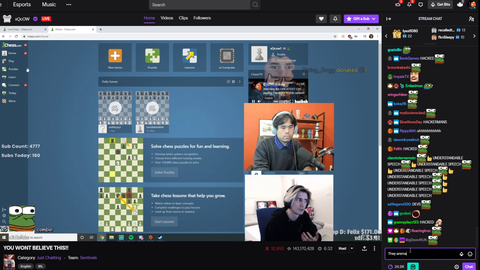 Chess.com devs watching Hikaru and xQc fix annoying notification issue 5 minutes after xQc complains about it on stream