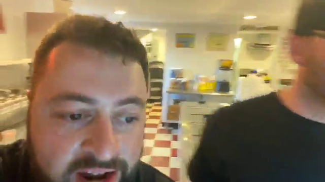 Darth Vader visits Ice Cream Shop