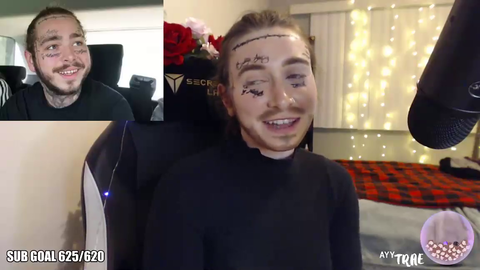 "Post Malone" lets his hair down - I'm traumatized