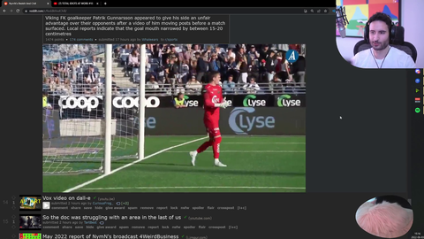 NymN spots something during a soccer match
