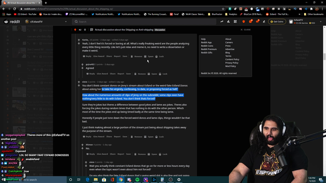 Esfand admits he is no longer righteous