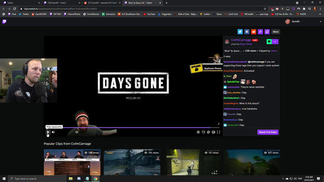 Quin69 on Twitch Tagging system 2Head