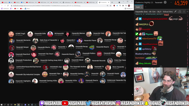 Hasan discovers the extended Hasanabi Clip Complex