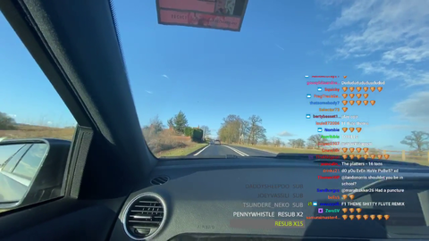 F1 driver Lando Norris jamming to a twitch classic.