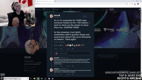 xQc on Alinitys Ban