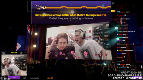poke gets upset while singing