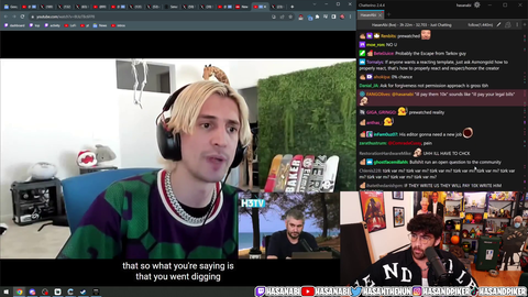 xQc claims he is reuploading creator's videos to his own channel to help them and "to make something good happen", Ethan calls him out