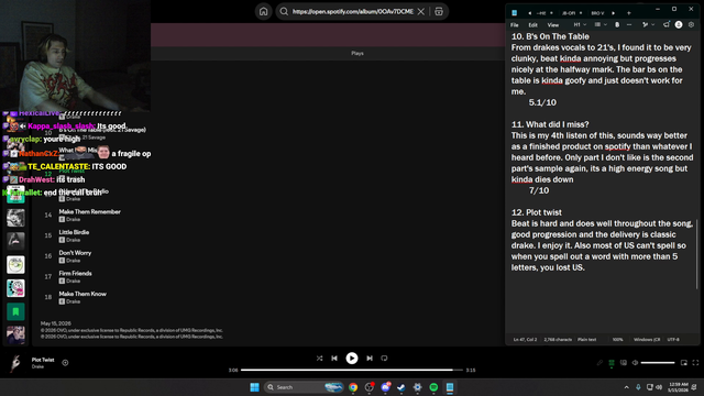 xQc on Drake Iceman Album