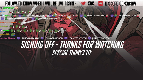 xQc stream ends