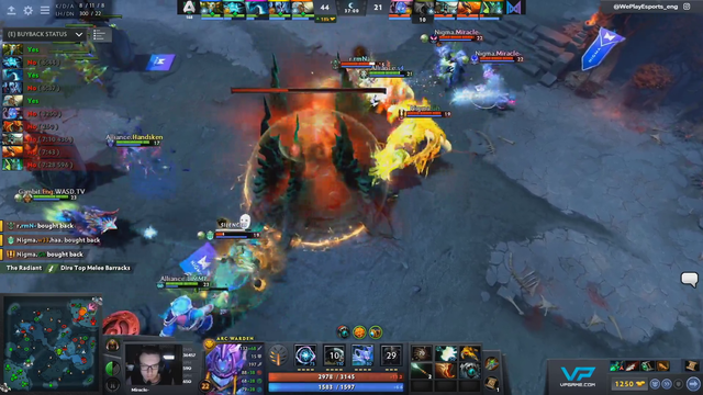 This absolutely batshit insane defense by Team Nigma in Dota