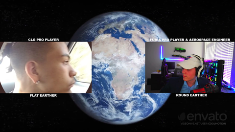 Flat earther professional gamer with a convincing argument against the existence of gravity.
