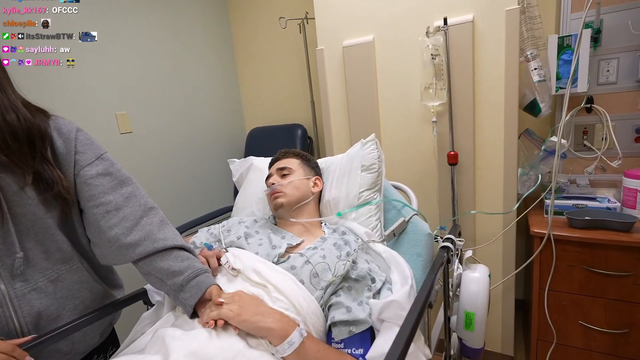 Lacy is still feeling the effects of anesthesia after knee surgery