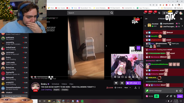 Emiru plays Mizkif