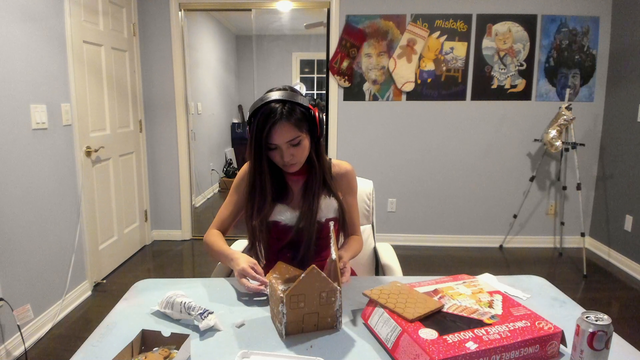 Nutcracker builds a gingerbread house