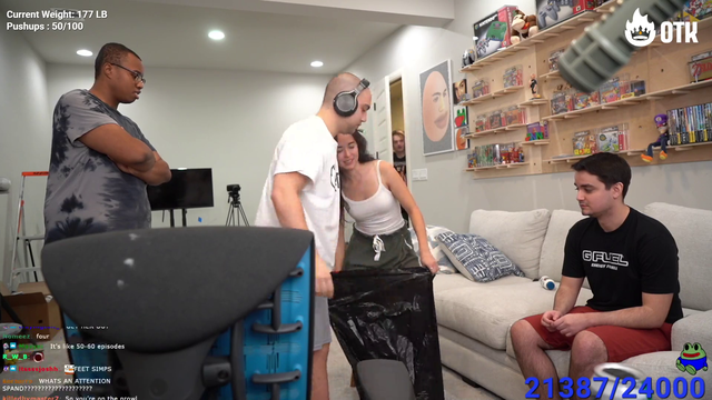 Mizkif throws the Garbage away